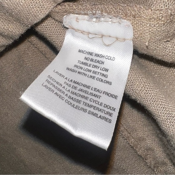EUC Exofficio Women’s Linen Hooded Long Sleeve Travel Shirt Taupe Olive Small - Picture 9 of 10